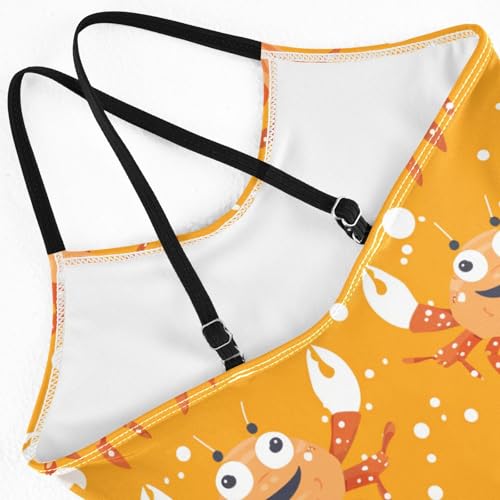 Image of Girls One Pieces Swimsuit Cute Beach Swimwear with Adjustable Strap 3-10 Years