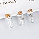 Gredstar Gedenkflasche Glasfläschchen für Asche, Zähne, Tierhaare Miniflasche mit Korken für Hunde, Katzen Asche Andenken, Gedenk, Trauergeschenk, Tierverlust (3er-Glasflasche)