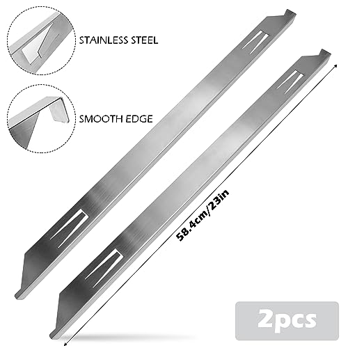 Cache-misère en acier inoxydable 58.4 cm couvre joint plaque de cuisson cuisine - 7