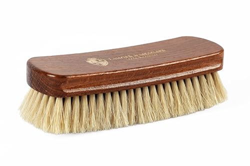 Langer & Messmer Brosse à Chaussures en CRIN de Cheval Fin pour Le Cirage Efficace de Vos Chaussures - La Brosse à reluire pour l'entretien Professionnel des...