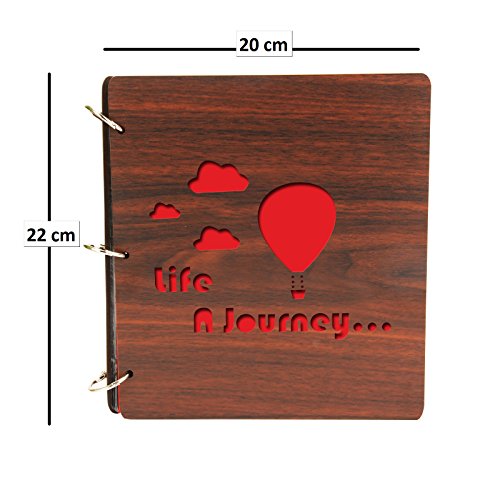 Image of Sehaz Artworks LifeaJourney-9X8 80 Photos Wooden Photo Album for memorable Gift on Boyfriend Girlfriend Birthdays, Valentines day, Anniversary, Cute Gift for couples