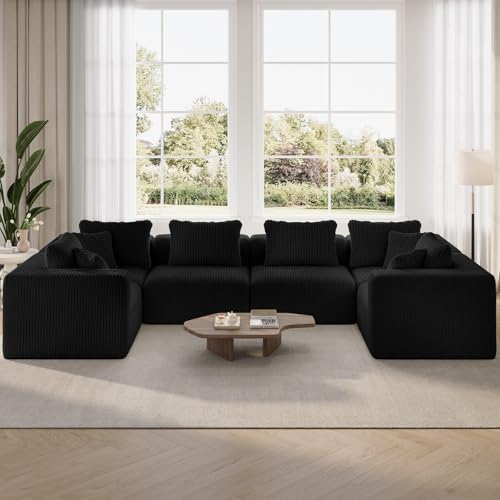 Novilla 141' Modular Sectional Sofa, Modern Cloud...