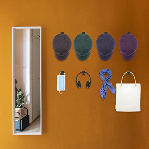 Queen King 32 Pcs Hat Rack For Wall -Baseball Caps Hat Racks, Adhesive Hat Hooks For Wall, Strong Hold Hat Hangers Organizer, No Drilling, Multi Purpose Hat Racks Holder For Door, Closet( Black) #TOP6