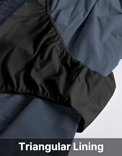 Pudolla Men's Swim Trunks with Liner Quick Dry 9" Swim Shorts 3 Zipper Pockets Bathing Suit for Men4