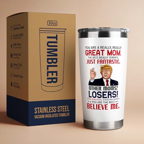 UMACVN Gifts for Mom from Daughter Son - Christmas Gifts for Mom Wife - Birthday, Christmas, Valentines Day Gift for Moms - Gift for Mama, Moms, Mother - 20 Oz Stainless Steel White Tumbler