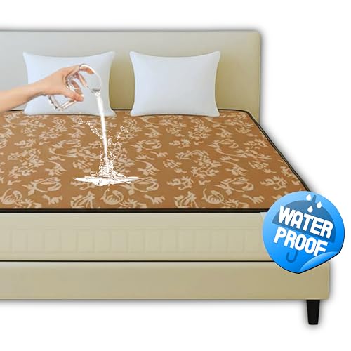 Image of PVC Waterproof Mattress Protector | 100% Waterproof Fitted Bed Cover | Soft, Breathable & Hypoallergenic | Protects Against Spills, Sweat, Dust & Stains | (Pink, 72 inchx72 inch)