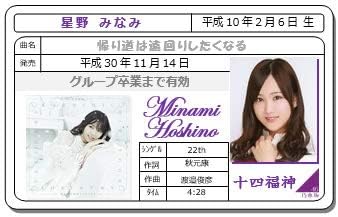 Amazon 星野みなみ 帰り道は遠回りしたくなる 免許証カード 乃木坂46 十四福神 アイドル 芸能人グッズ 通販