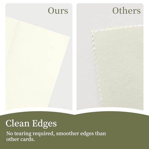 Image of 100 Pack Ivory Tent Cards Printable 3.5 inchx11 inch | Goefun 80 lb Blank Name Cards for Table Setting Pre-Scored Place Cards for Weddings, Banquet & Events