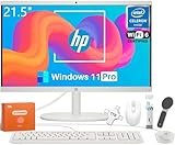 HP All in One Desktop Computer for Home, Intel Celeron J4025, 21.5 inch FHD Anti-Glare, WiFi 6, 16 GB DDR4, 512 GB SSD, 1TB USB Flash Drive, Home PC, Wired KB & Mouse, Windows 11 Pro, W/Accessories