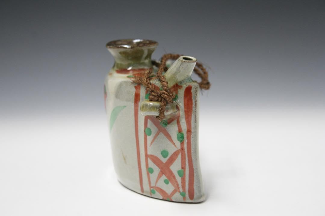 Amazon.co.jp: 壺屋焼 三代仁王窯 作 琉球赤絵黍文抱瓶（ミニ  