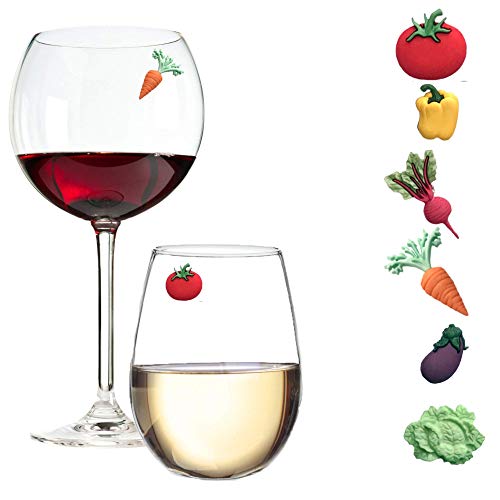 Wine Charms for Stemless Glasses - Magnetic Drink Markers - Great Gift for the Gardener