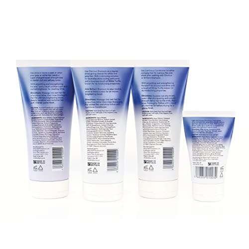White-Hot-Short-Hair-Quartet-brightening-hair-care-regime-with-texturising-styling-cream-for-shorter-white-grey-hair-purple-shampoo