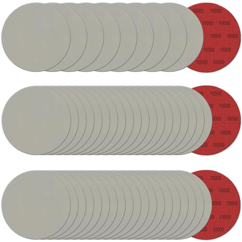 Image of 6 Inch 50 Pcs Wet Dry Sanding Discs Hook and Loop, 10000 Grit Sandpaper Automotive Wood Metal Polishing & Sanding, Silicon Carbide Sand Paper for Random Orbital Sander (Grit 10000)