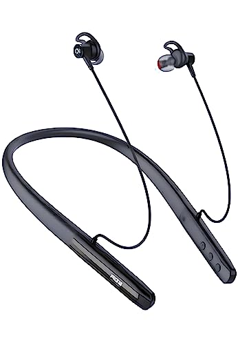 IMMQA Kdm Wireless in Ear Earphone with mic for realme mobiles, Dual Device Switching & Fast Charge & Up to 40 Hrs Playtime, Bluetooth Headset Neckband (Black)