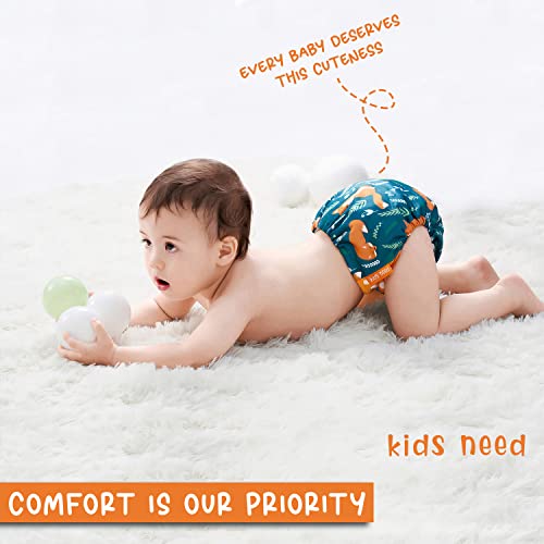 Kids Need Leakage Proof cloth diaper for babies 0 to 3 years High Absorbent 1 Reusable diaper cover 2 Insert pad combo Pack 5-18Kg Adjustable free size Washable Pocket cloth diapers for babies 51