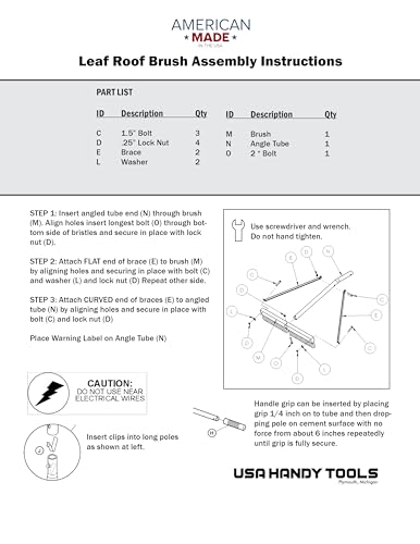 Usa Handy Tools 89621 Usa-Made Leaf Roof Brush thumb #3