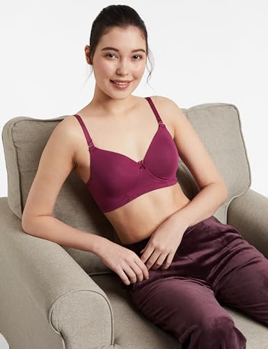 Image of Amazon Brand - Symbol Women's Cotton Stretch Padded Wire Free Medium Coverage T-Shirt Bra