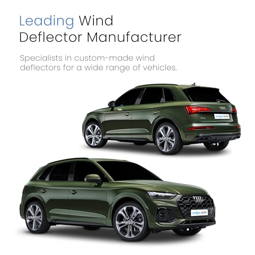 EdgeVisors Wind Deflectors | Fits: AUDI Q5 MK2 (2016-2024) 5 Door SUV 4pc Set | In-Channel Rain Guards for Wind, Rain & Sun Protection, Easy Installation - Tinted