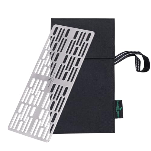 iBasingo Titan Grillrost Outdoor Grillrost Holzkohle BBQ Net Grill Platte Ultraleichtes Backen Kühl Rack Schwere Speisen Kochen Braten Küchenutensilien für Outdoor Camping Wandern Ti2021C