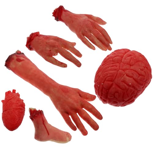 Main de zombie silicone rouge accessoire décoration Halloween portable
