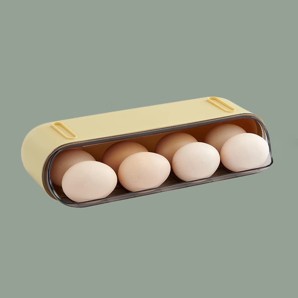 Boîte à œufs roulante de conservation fraîche, pour réfrigérateur, rangement et Organization de la cuisine, étagère Type tiroir, conteneur de rangement en plastique pour la maison