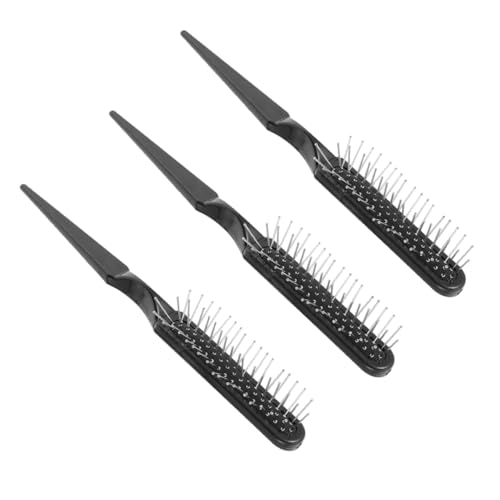 CIYODO 3 piezas Cepillo para Pelo con Punta de Rata Cepillo Desenredante para Pelucas Peine de Masaje con Bolsa de Aire Accesorios para Peinado y Tinción Mango Ergonómico para Mujer