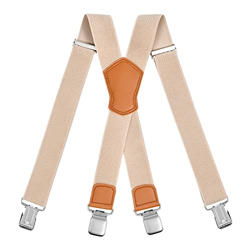 ACWOO Tirantes Resistentes con Cierres Ajustables, Forma X, Ancho 3,8 cm Elásticas para Pantalones