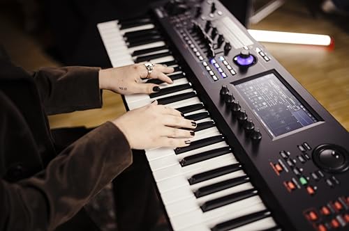 Image of Yamaha 61-Key Music Synthesizer with Improved Keyboard Action, Performance Focused for Next Generation Sound Exploration, Expressive Control and Optimized Workflow MODX M6
