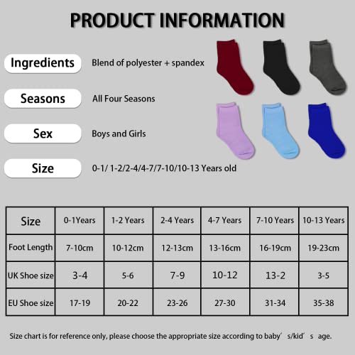 Image of GENTABY Boys Girls Toddler Socks- Attractive Soft Elastic Baby Socks -24 Packs Black White Gray for 2-4 Years Kids Daily School Socks
