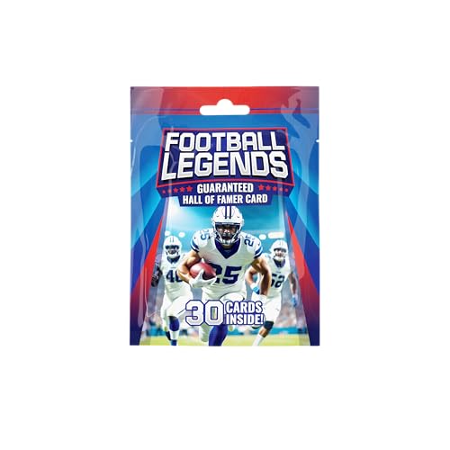 Football Legends Pack | 30 Football Cards | Guaranteed Hall of Fame Player Card