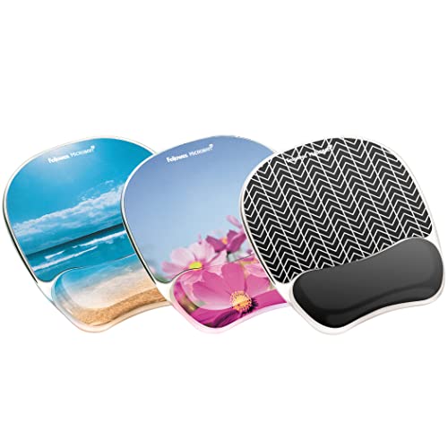 Fellowes Photo Gel Mouse Pad And Wrist Rest With Microban Protection - Sandy Beach