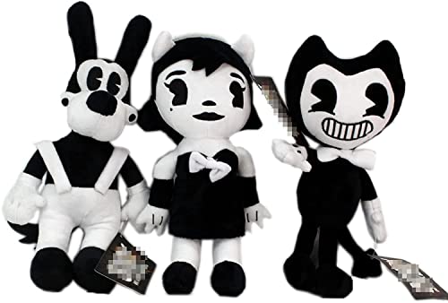 3 piezas 30 cm juego de horror Bendy fabricante de tinta muñecas de peluche suave animales de peluche juguetes para niños regalos Cover
