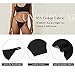 LEVAO 6 Pack Black Plus Size Women's Bikini Panties Cotton Underwear High Cut String Ladies Cheeky Breathable Underwear
