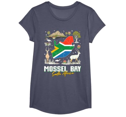 Mossel Bay South Africa T-Shirt, Girls, Heather Blue, Medium