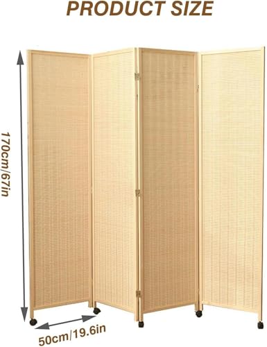 Séparateur de pièce portable et écran de séparation mural pliable sur pied - 3