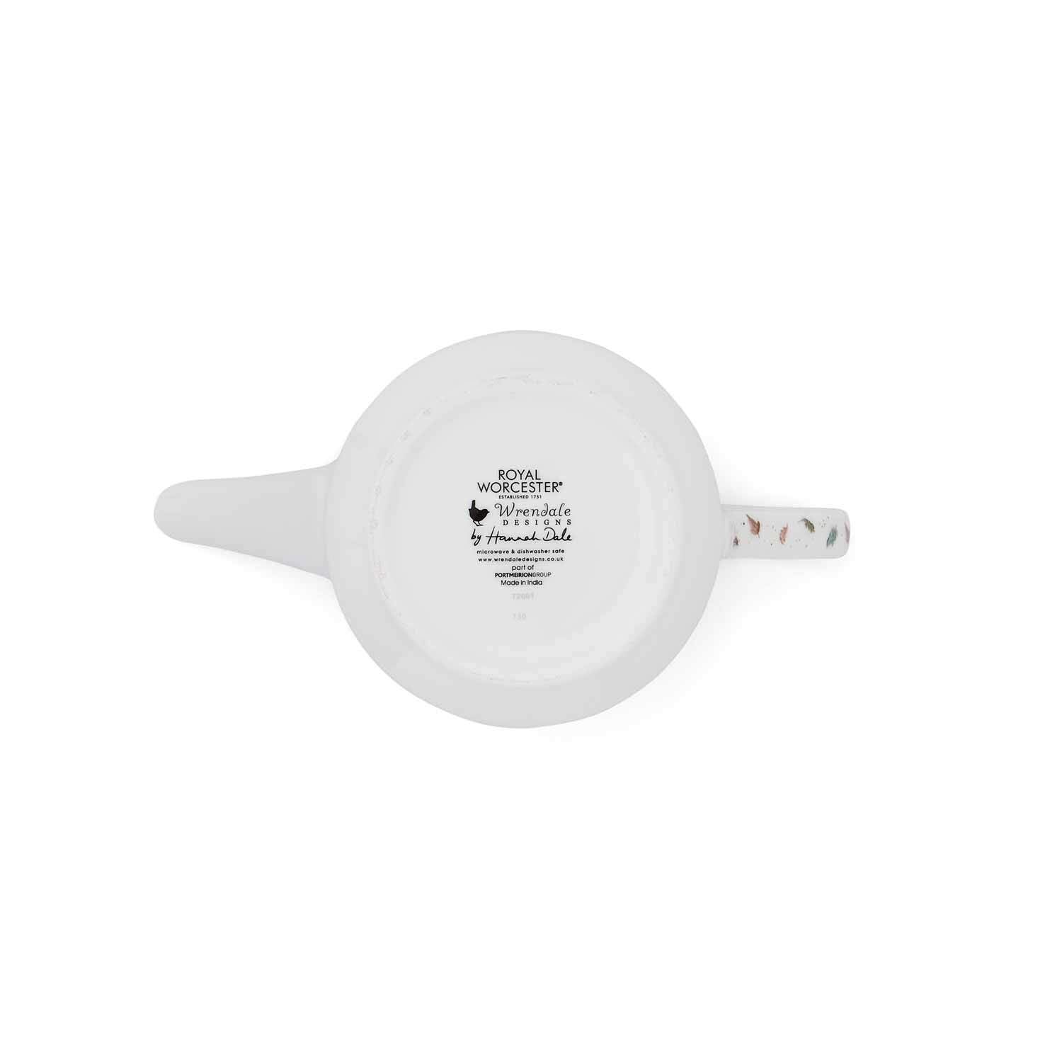 RW WN4090-XT Royal Worcester Wrendale Designs China Théière en céramique Motif hérisson et souris Blanc