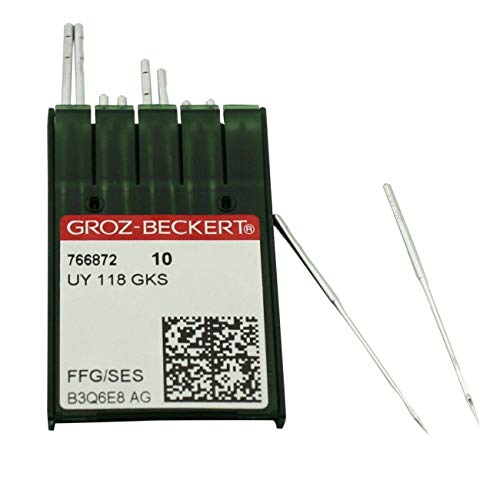 10 Groz-Beckert UY118GKS FFG Point Flatseamer Sewing Machine Needles-Size 75/11