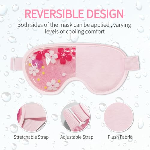 ZNÖCUETÖD Máscara de Gel para Olhos Máscara de Gel para Olhos Resfriamento 2 Pacotes Máscara de Olho