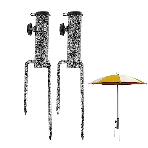 Jorzer Base De Sombrilla De JardíN Sombrilla De Playa Base De Ancla De Arena 2 Uds Puntas De Tierra Resistentes para Sombrilla Soporte De Sombrilla De JardíN Ajustable Y Bases Soporte De Sombrilla