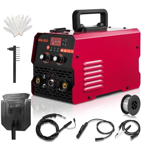 Teodute 200A Gasless MIG Welder, 3-in-1 Flux Core Welder MIG/ARC/Lift TIG, Portable 220V Inverter Welding Machine with Flux Core Welding Wire and MIG Torch for DIY Professional, Beginners Use