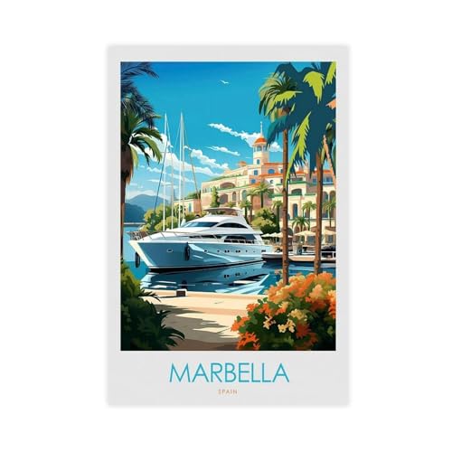 Poster sur toile Marbella Espagne, le cadeau de décoration idéal