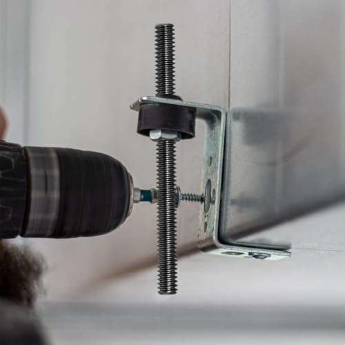 Dayalo Gewindestangen DIN976, 6 Stück M6 x 100mm Gewindestab, Gewindestift Aus Edelstahl A2V2, Schwarzes Oxid