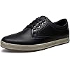 Jousen Men’s Fashion Sneakers Leather Retro Casual Shoes for Men Breathable Dress Mens Sneakers