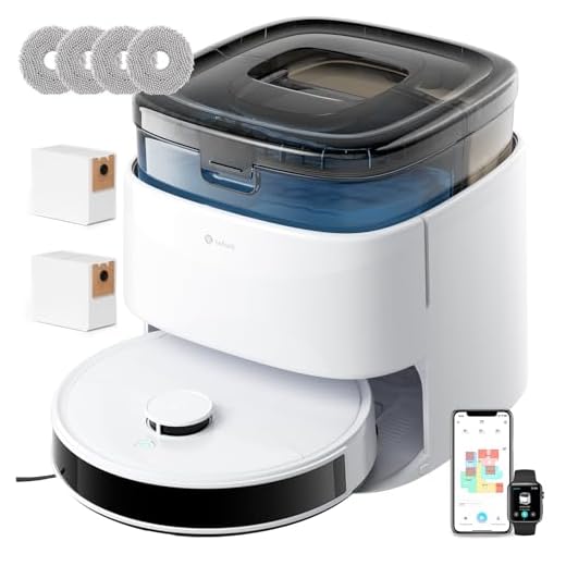 Lefant M3 Robot Aspirateur Laveur 12 000 Pa, Station Multifonctionnelle, Double Serpillière Rotative 200 TR/Min, Navigation dToF, Évitement d'obstacles PSD, 220min, 30 réglages de Niveau d'eau