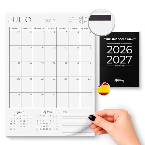 Finoly Calendario Magnético Nevera Vertical Enero a Junio (18