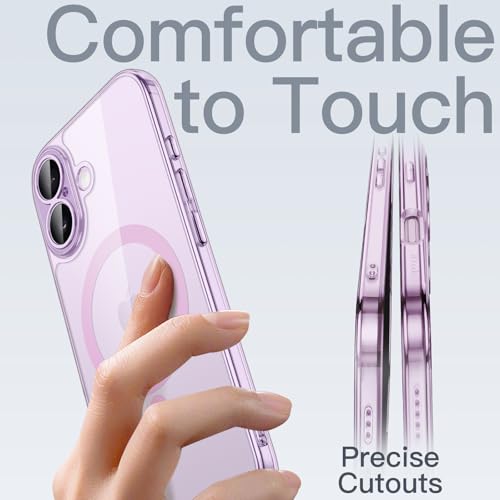 Image of JETech Magnetic Slim Case for iPhone 17 6.3-Inch Compatible with MagSafe, Camera Lens Full Protection, Ultra-Thin Lightweight Clear Minimalist Protective Phone Cover (Lavender)
