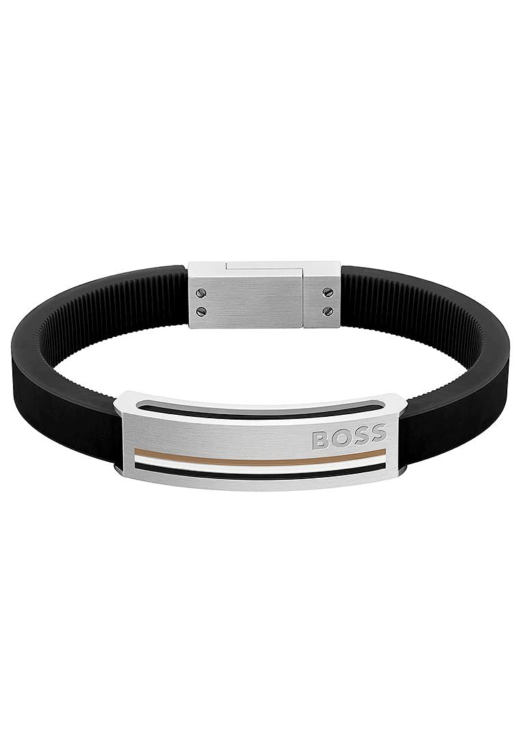BOSS Jewelry Men's SARKIS A Collection Silicone Bracelet available in black or blue