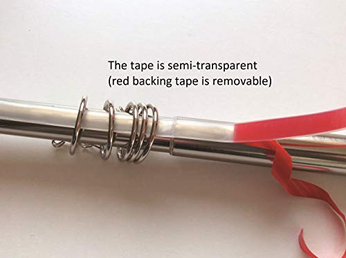 Ezyglide Curtain Pole Tape - for smooth and silent sliding curtain rings. Stops rings catching on curtain poles (especially extendable poles) - 3m (10ft)