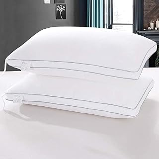 Kissmoon Pillows 2 Pack, Luxury Hotel Pillows Down Alternative Hypoallergenic Pillows for Side Sleeper, Soft Bed Sleeping Pillows Dust-Mite Resistant