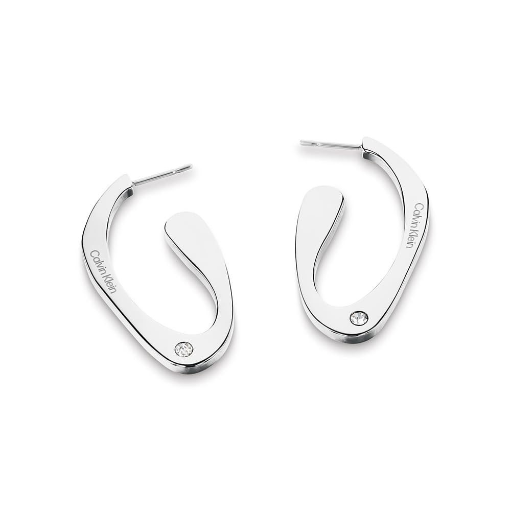 Calvin Klein Creolen für Damen Kollektion HARMONIOUS CONNECTION in Edelstahl verziert mit Kristallen - Erhältlich aus Gold oder Silber